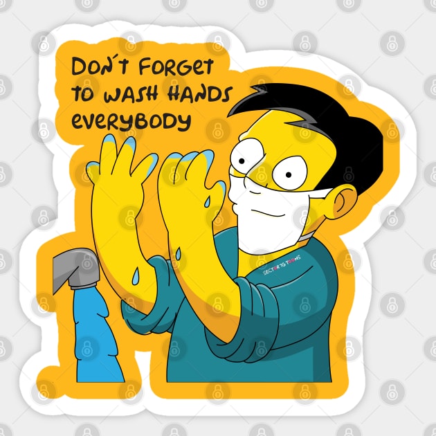 wash your hands Sticker by Teesbyhugo